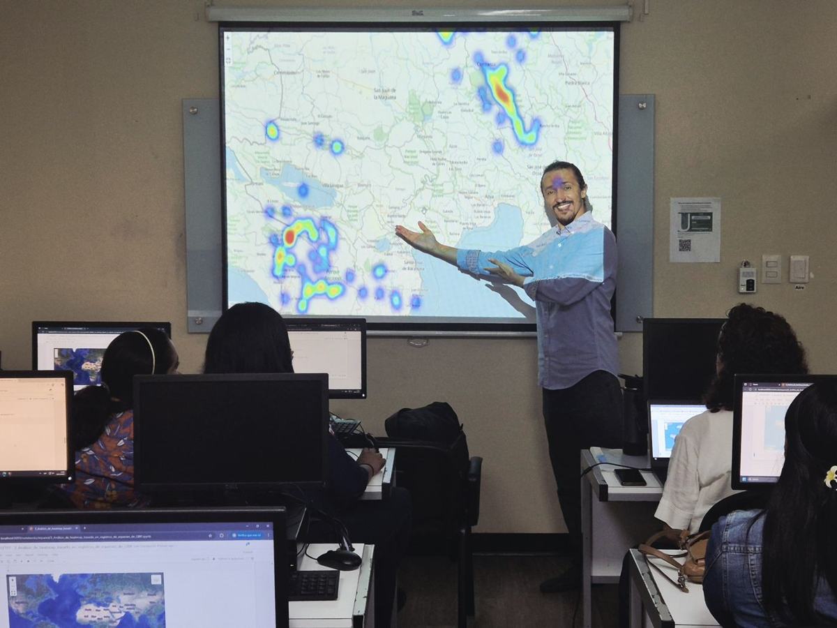 Presentación de un mapa en la 3.ª capacitación